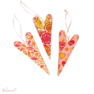 Hearts Funky, set of 3